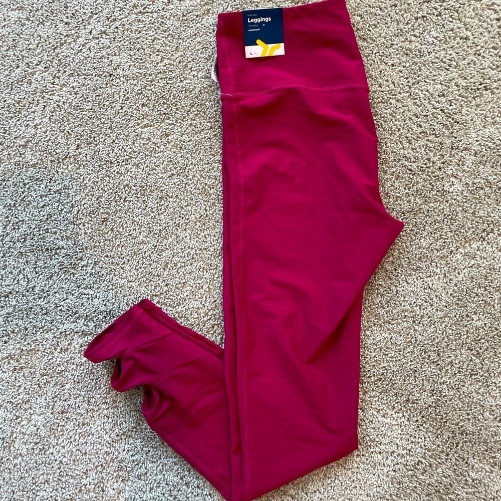 Old Navy Power Soft 7/8 leggings with ankle cutouts workout size large Tall NWT